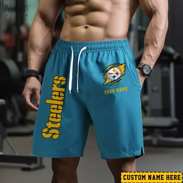 Pittsburgh Steelers Men's Shorts Badminton Sports Shorts Summer SPTMBSS027 - Image 3