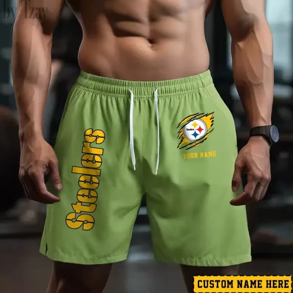 Pittsburgh Steelers Men's Shorts Badminton Sports Shorts Summer SPTMBSS027 - Image 4