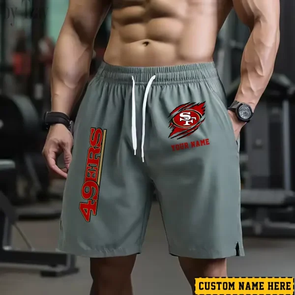 San Francisco 49ers Men's Shorts Badminton Sports Shorts Summer SPTMBSS028 - Image 4