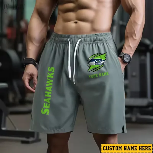 Seattle Seahawks Men's Shorts Badminton Sports Shorts Summer SPTMBSS029 - Image 2