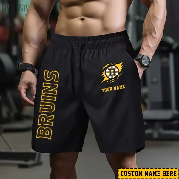 Boston Bruins Men's Shorts Badminton Sports Shorts Summer SPTMBSS033
