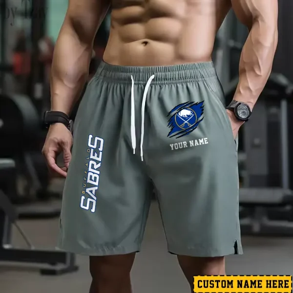 Buffalo Sabres Men's Shorts Badminton Sports Shorts Summer SPTMBSS034 - Image 4