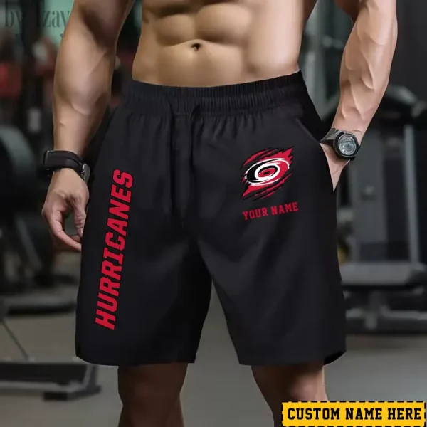 Carolina Hurricanes  Men's Shorts Badminton Sports Shorts Summer SPTMBSS036 - Image 2