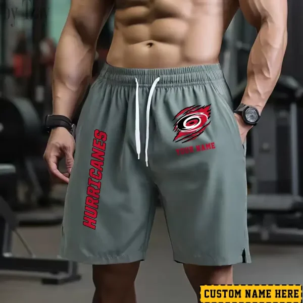 Carolina Hurricanes  Men's Shorts Badminton Sports Shorts Summer SPTMBSS036 - Image 4