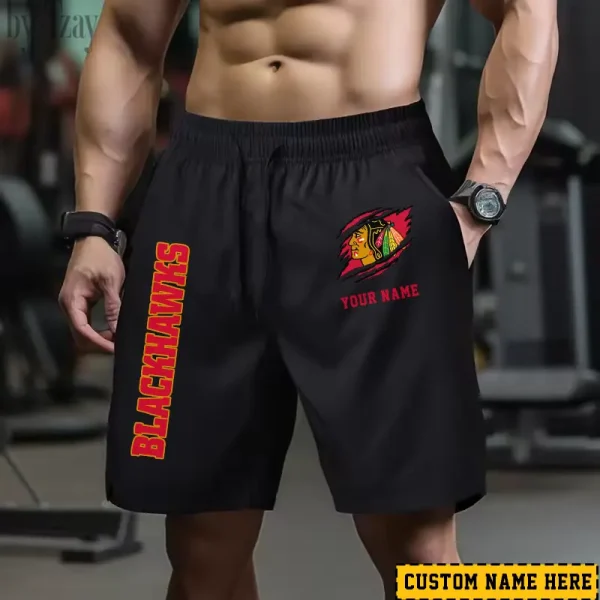 Chicago Blackhawks Men's Shorts Badminton Sports Shorts Summer SPTMBSS037 - Image 2