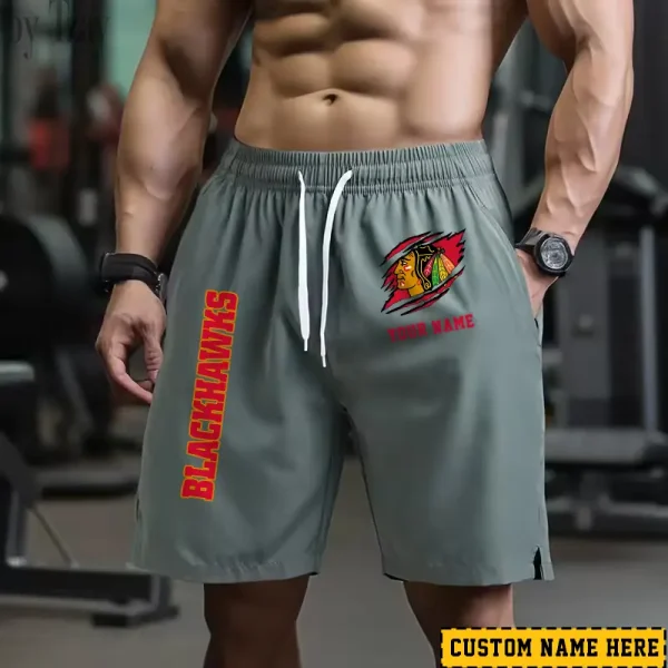 Chicago Blackhawks Men's Shorts Badminton Sports Shorts Summer SPTMBSS037 - Image 3
