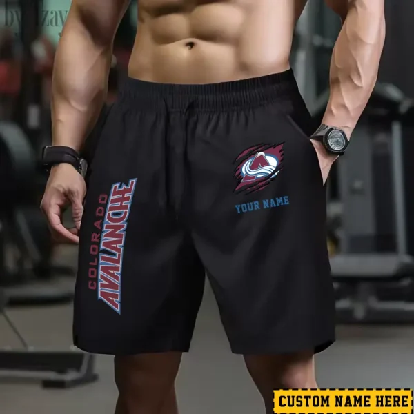 Colorado Avalanche Men's Shorts Badminton Sports Shorts Summer SPTMBSS038 - Image 3