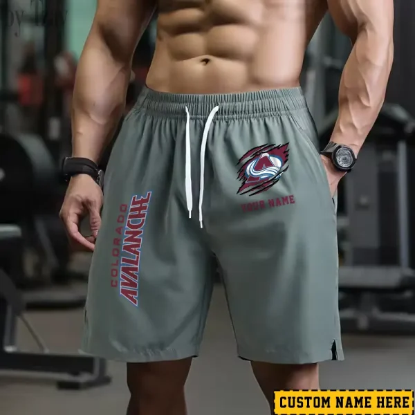 Colorado Avalanche Men's Shorts Badminton Sports Shorts Summer SPTMBSS038 - Image 4