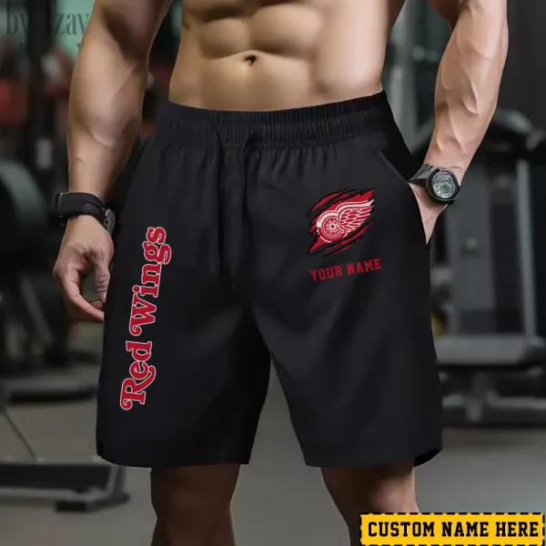 Detroit Red Wings Men's Shorts Badminton Sports Shorts Summer SPTMBSS041 - Image 2