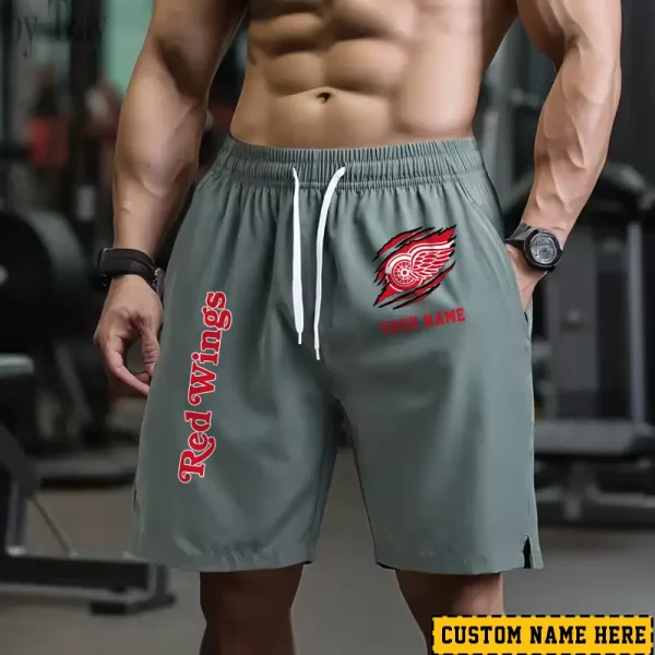 Detroit Red Wings Men's Shorts Badminton Sports Shorts Summer SPTMBSS041