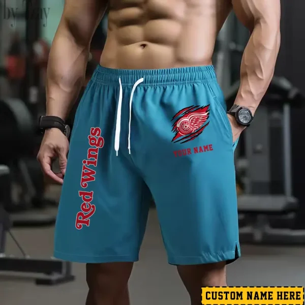 Detroit Red Wings Men's Shorts Badminton Sports Shorts Summer SPTMBSS041 - Image 3