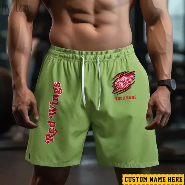 Detroit Red Wings Men's Shorts Badminton Sports Shorts Summer SPTMBSS041 - Image 4