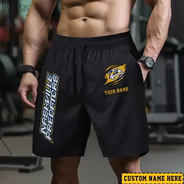 Nashville Predators Men's Shorts Badminton Sports Shorts Summer SPTMBSS045 - Image 2