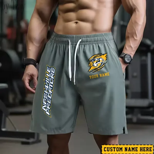 Nashville Predators Men's Shorts Badminton Sports Shorts Summer SPTMBSS045