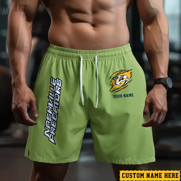 Nashville Predators Men's Shorts Badminton Sports Shorts Summer SPTMBSS045 - Image 3