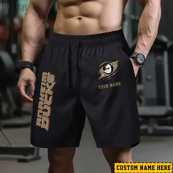Anaheim Ducks Men's Shorts Badminton Sports Shorts Summer SPTMBSS046 - Image 2