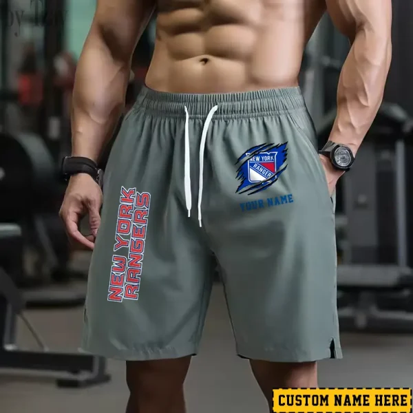 New York Rangers Men's Shorts Badminton Sports Shorts Summer SPTMBSS049 - Image 2