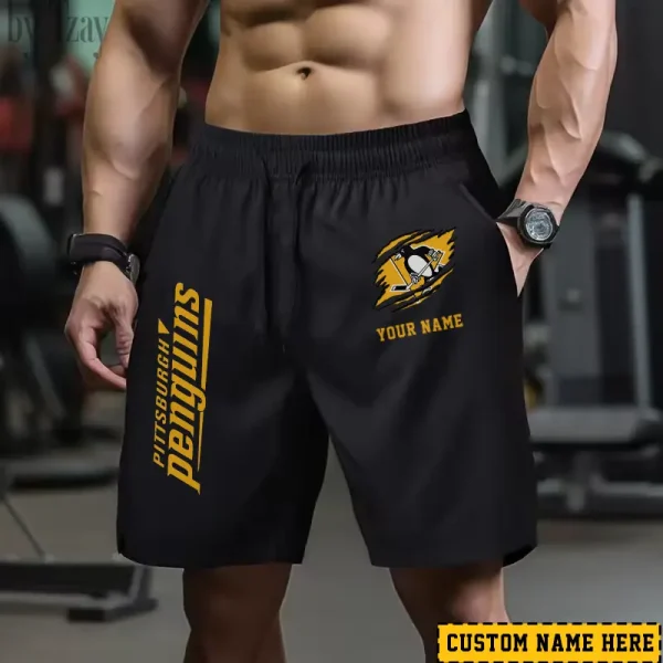 Pittsburgh Penguins Men's Shorts Badminton Sports Shorts Summer SPTMBSS052