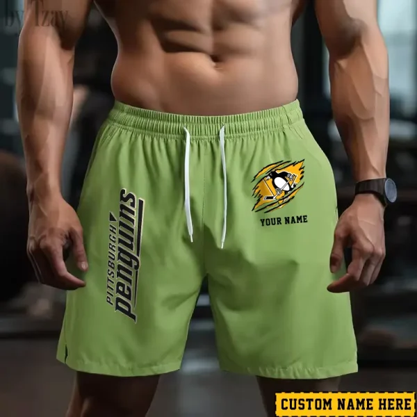 Pittsburgh Penguins Men's Shorts Badminton Sports Shorts Summer SPTMBSS052 - Image 2