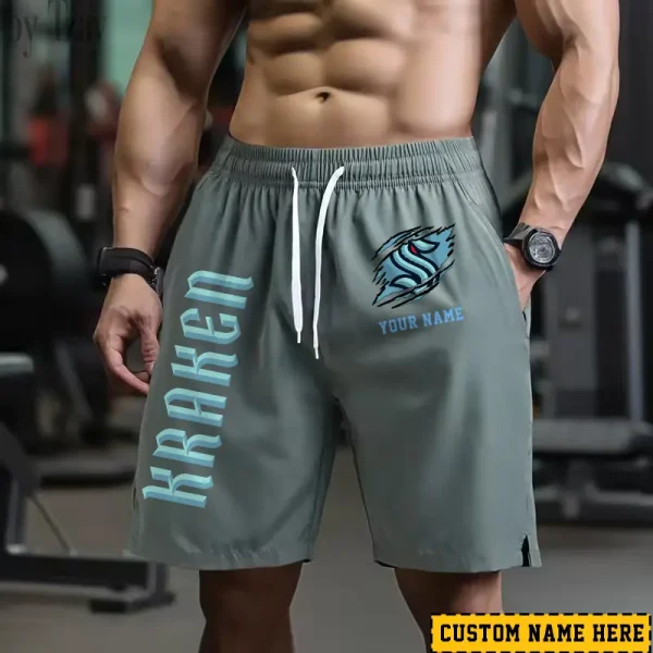 Seattle Kraken Men's Shorts Badminton Sports Shorts Summer SPTMBSS054 - Image 3