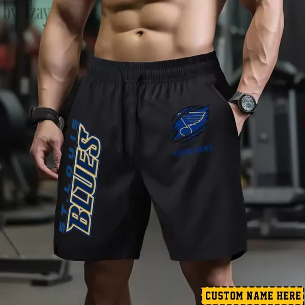 St. Louis Blues Men's Shorts Badminton Sports Shorts Summer SPTMBSS055