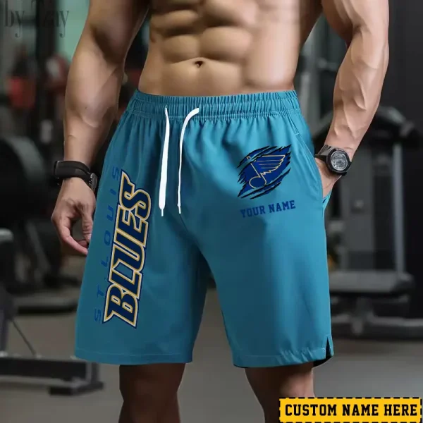 St. Louis Blues Men's Shorts Badminton Sports Shorts Summer SPTMBSS055 - Image 2