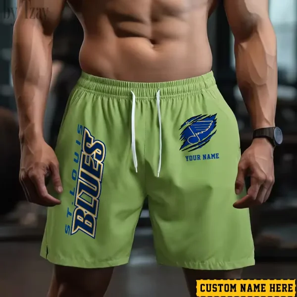 St. Louis Blues Men's Shorts Badminton Sports Shorts Summer SPTMBSS055 - Image 4