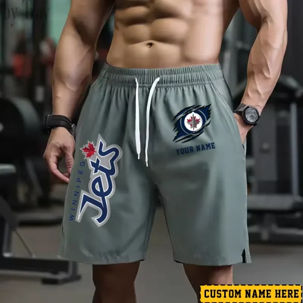 Winnipeg Jets Men's Shorts Badminton Sports Shorts Summer SPTMBSS062 - Image 4