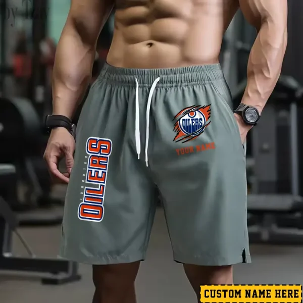 Edmonton Oilers Men's Shorts Badminton Sports Shorts Summer SPTMBSS063 - Image 4