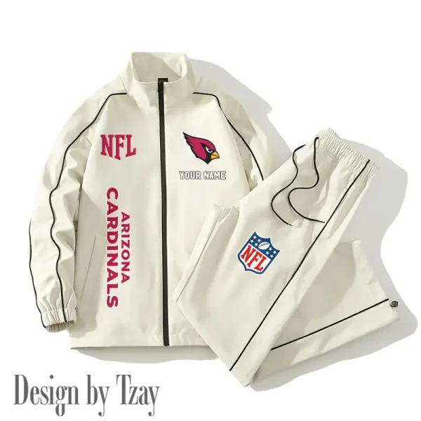 Arizona Cardinals Casual Trendy Running Jacket Couple Loose Jacket Pants SPTMTS2PS001