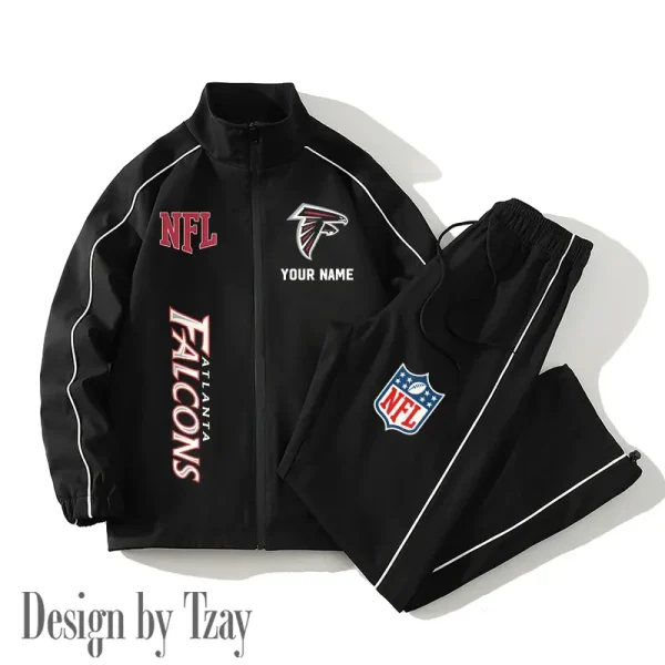 Atlanta Falcons Casual Trendy Running Jacket Couple Loose Jacket Pants SPTMTS2PS002