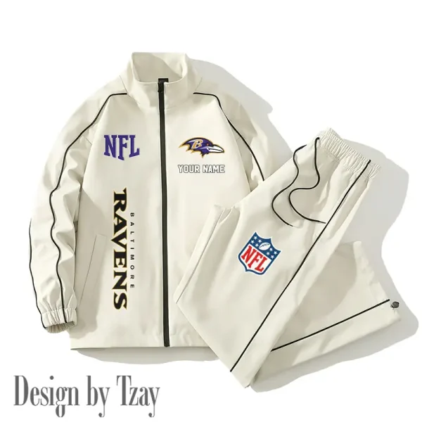 Baltimore Ravens Casual Trendy Running Jacket Couple Loose Jacket Pants SPTMTS2PS003 - Image 3