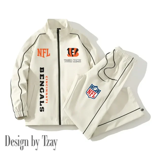 Cincinnati Bengals Casual Trendy Running Jacket Couple Loose Jacket Pants SPTMTS2PS007 - Image 2