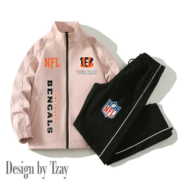 Cincinnati Bengals Casual Trendy Running Jacket Couple Loose Jacket Pants SPTMTS2PS007