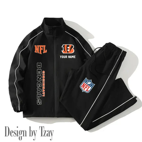 Cincinnati Bengals Casual Trendy Running Jacket Couple Loose Jacket Pants SPTMTS2PS007 - Image 3