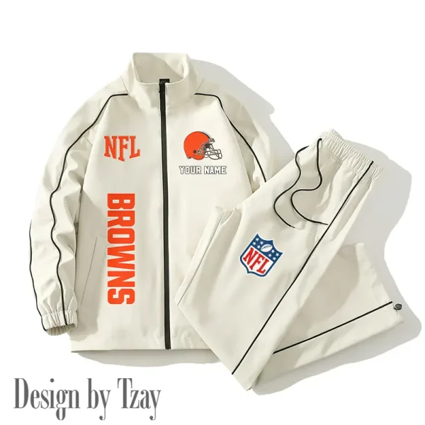 Cleveland Browns Casual Trendy Running Jacket Couple Loose Jacket Pants SPTMTS2PS008 - Image 4