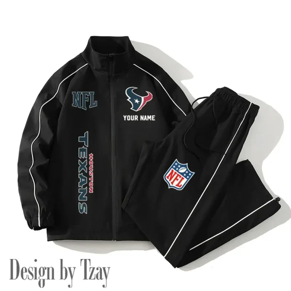 Houston Texans Casual Trendy Running Jacket Couple Loose Jacket Pants SPTMTS2PS013