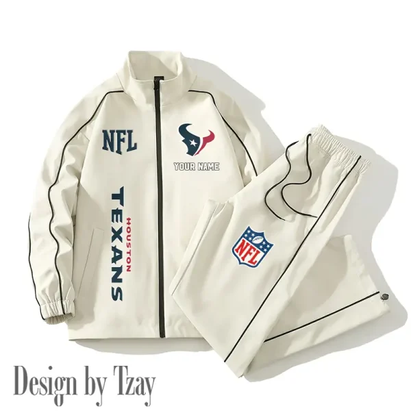 Houston Texans Casual Trendy Running Jacket Couple Loose Jacket Pants SPTMTS2PS013 - Image 4