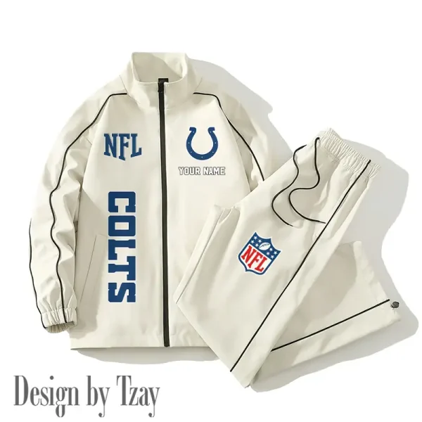 Indianapolis Colts Casual Trendy Running Jacket Couple Loose Jacket Pants SPTMTS2PS014 - Image 4