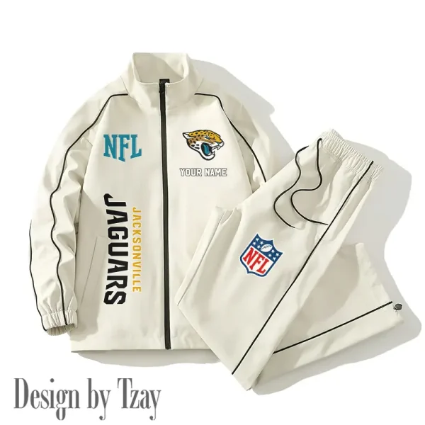 Jacksonville Jaguars Casual Trendy Running Jacket Couple Loose Jacket Pants SPTMTS2PS015 - Image 2