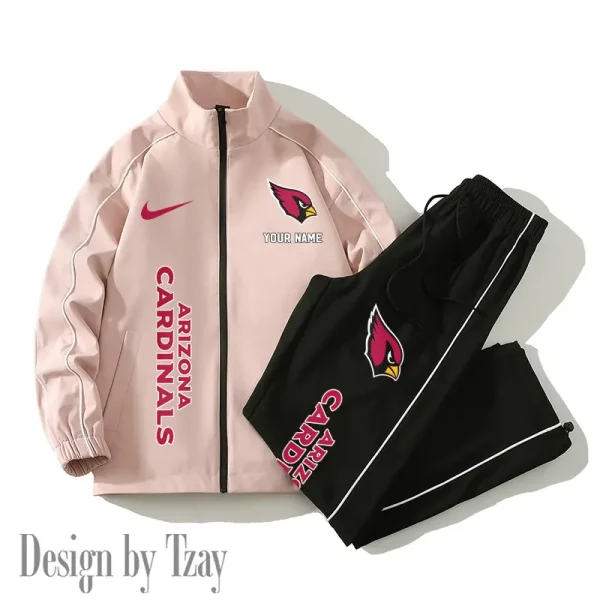 Arizona Cardinals Casual Trendy Running Jacket Couple Loose Jacket Pants SPTMTS2PS033