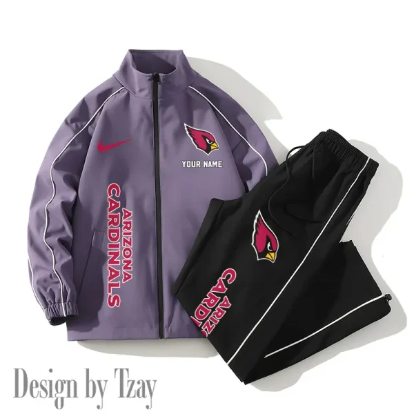 Arizona Cardinals Casual Trendy Running Jacket Couple Loose Jacket Pants SPTMTS2PS033 - Image 3