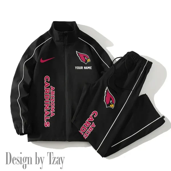 Arizona Cardinals Casual Trendy Running Jacket Couple Loose Jacket Pants SPTMTS2PS033 - Image 4