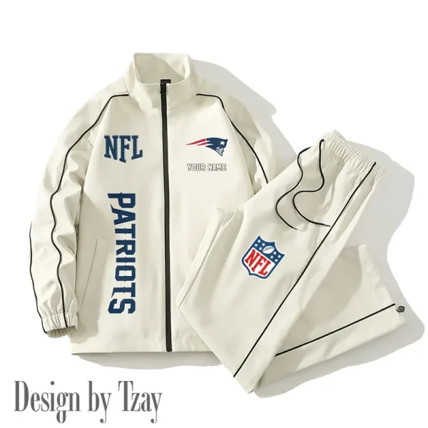 New England Patriots Casual Trendy Running Jacket Couple Loose Jacket Pants SPTMTS2PS022 - Image 3