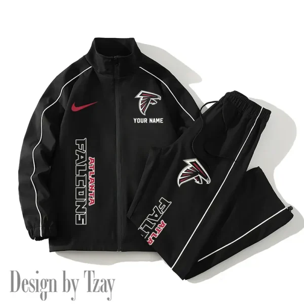 Atlanta Falcons Casual Trendy Running Jacket Couple Loose Jacket Pants SPTMTS2PS034 - Image 3