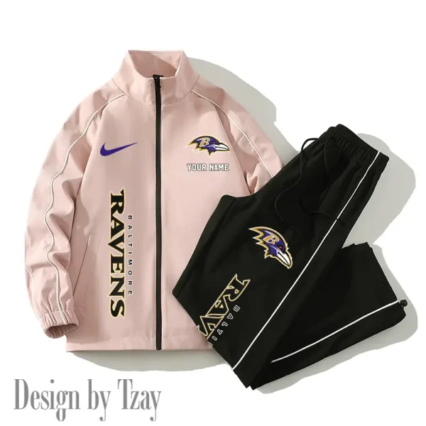 Baltimore Ravens Casual Trendy Running Jacket Couple Loose Jacket Pants SPTMTS2PS035 - Image 3