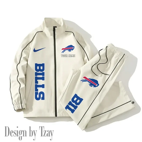 Buffalo Bills Casual Trendy Running Jacket Couple Loose Jacket Pants SPTMTS2PS036
