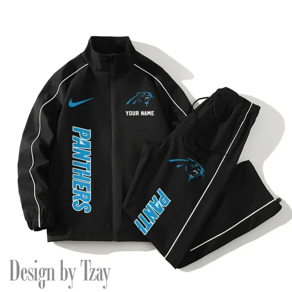 Carolina Panthers Casual Trendy Running Jacket Couple Loose Jacket Pants SPTMTS2PS037