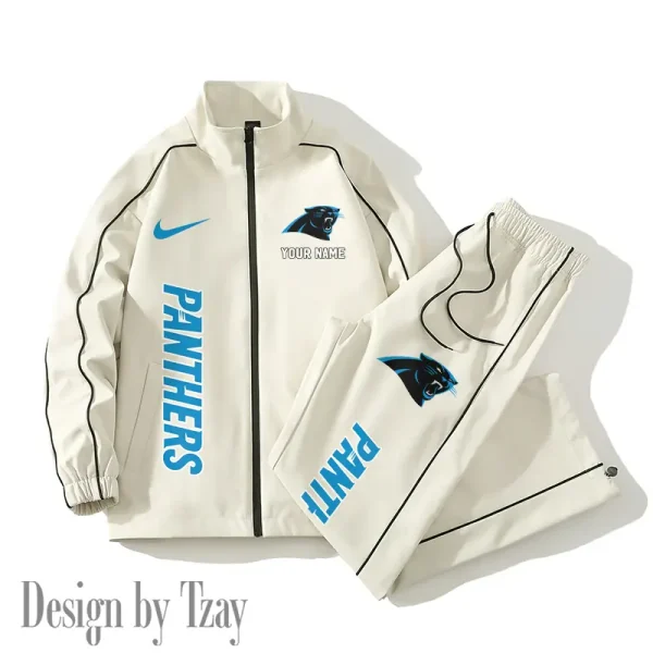 Carolina Panthers Casual Trendy Running Jacket Couple Loose Jacket Pants SPTMTS2PS037 - Image 2