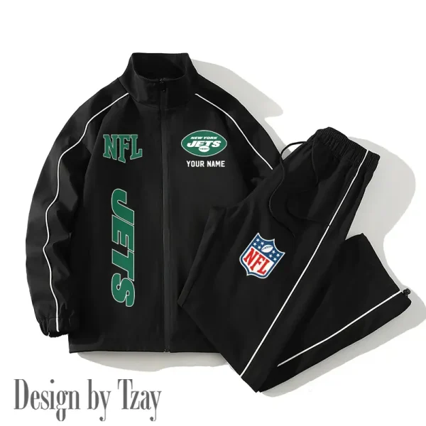 New York Jets Casual Trendy Running Jacket Couple Loose Jacket Pants SPTMTS2PS025 - Image 4